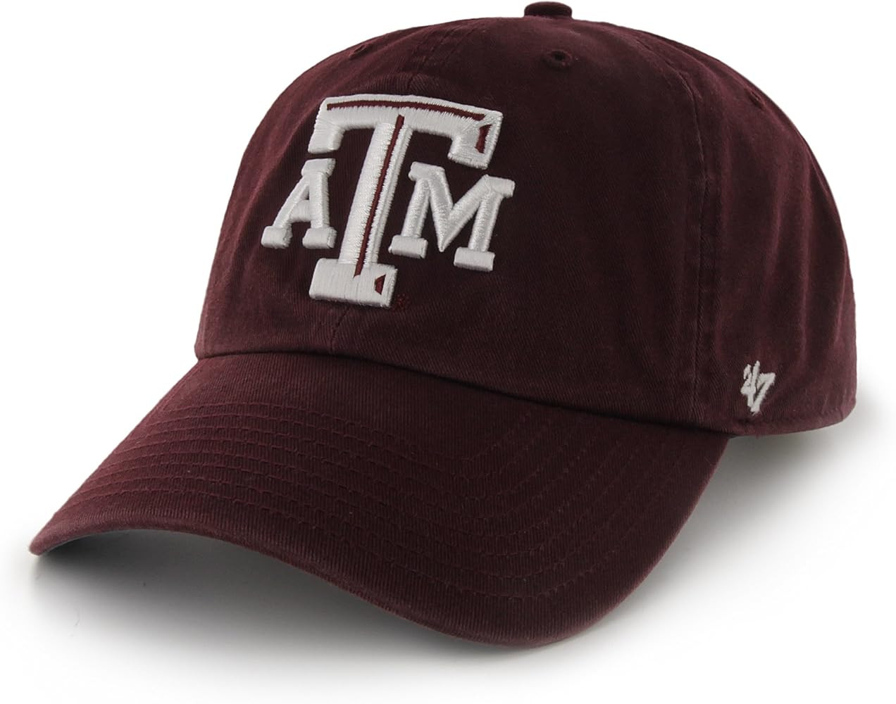 NCAA Texas A&M Aggies '47 Brand Clean Up Adjustable Hat, Dark Maroon 1, One Size | Amazon (US)