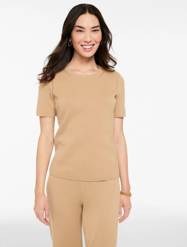 Sweater Studio Crewneck Tee | Talbots