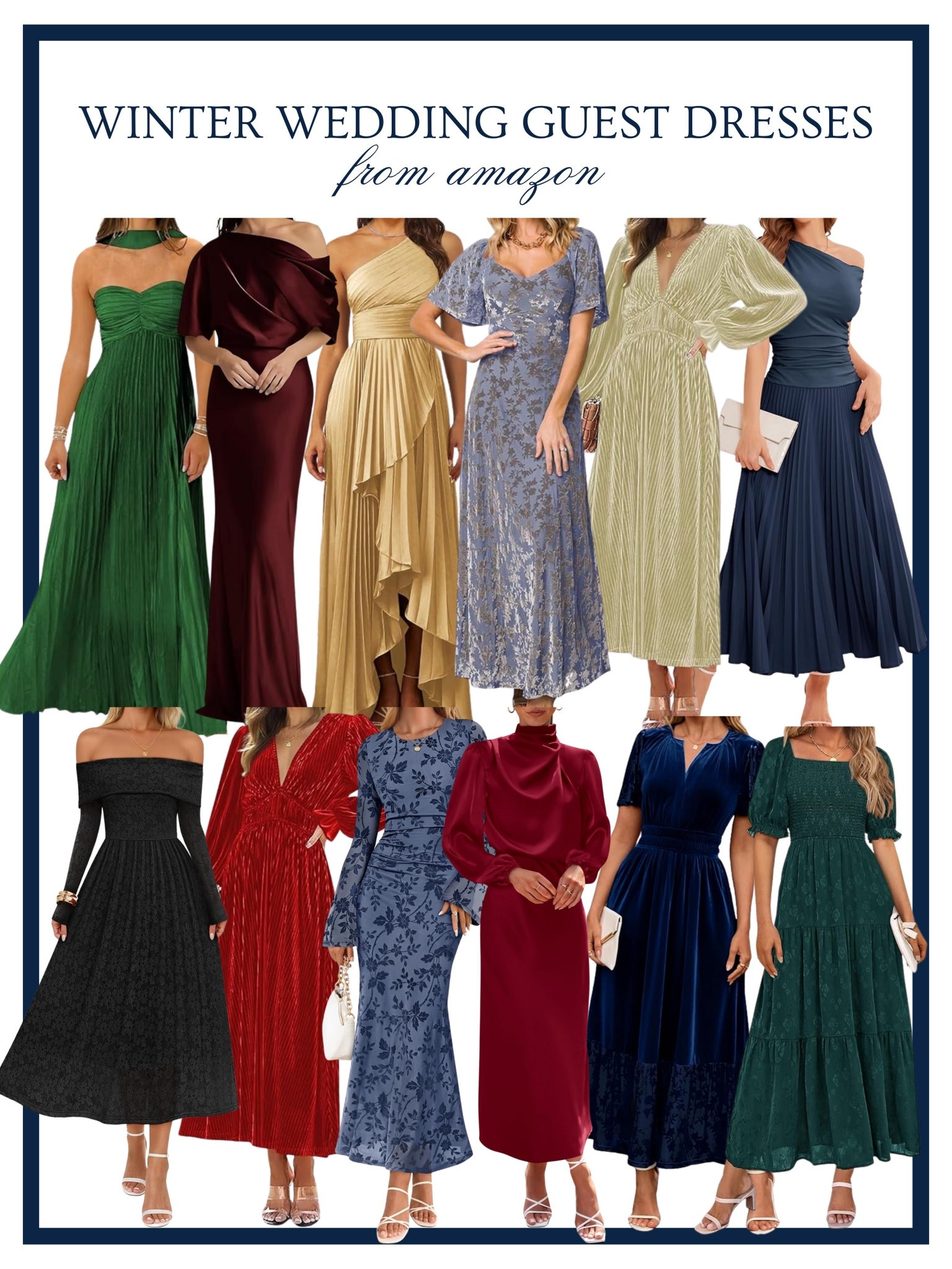 Winter wedding guest dresses from Amazon 🎄❄️🩰❤️ Amazon Fashion, Amazon Wedding Guest, Winter Bride, Winter Bridesmaid, Winter Wedding Inspiration, Amazon Dress, Amazon Wedding Dress 

#LTKHoliday #LTKWedding