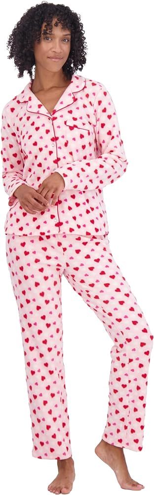 Jessica Simpson Women's Pajama Set - 2 Piece Long Sleeve Button Down Sleep Shirt and Lounge Pants... | Amazon (US)