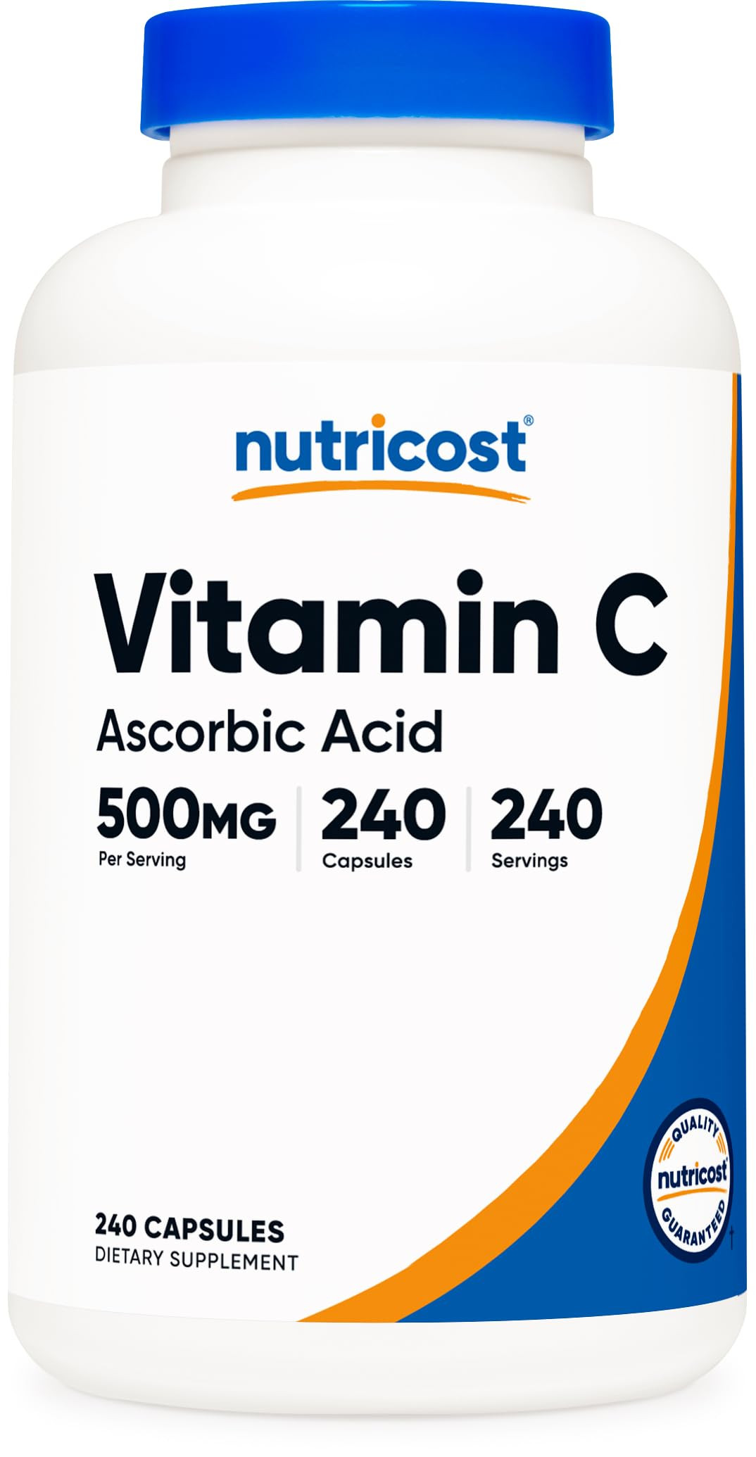 Nutricost Vitamina C 500 mg, 240 cápsulas, vegetariana, sin gluten y sin OMG | Amazon (US)