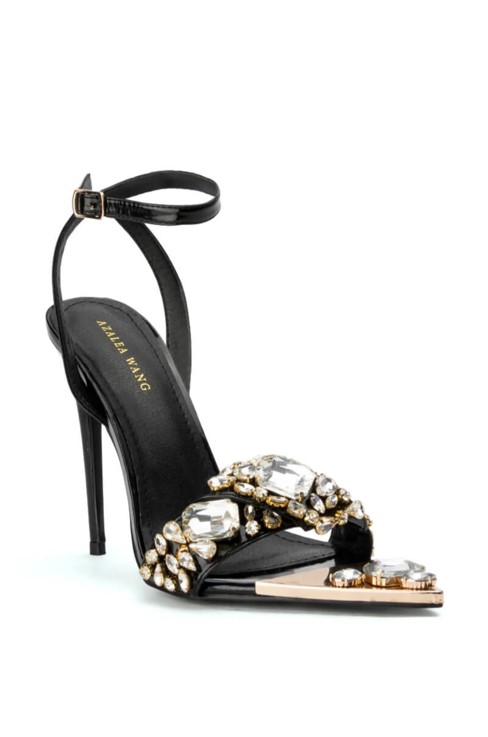 TILLY-BLACK STILETTO SANDAL | Azalea Wang