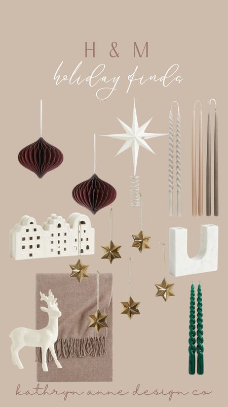 Holiday finds from H&M, home decor, Christmas, seasonal, ornaments, candles 

#LTKSeasonal #LTKHoliday #LTKhome
