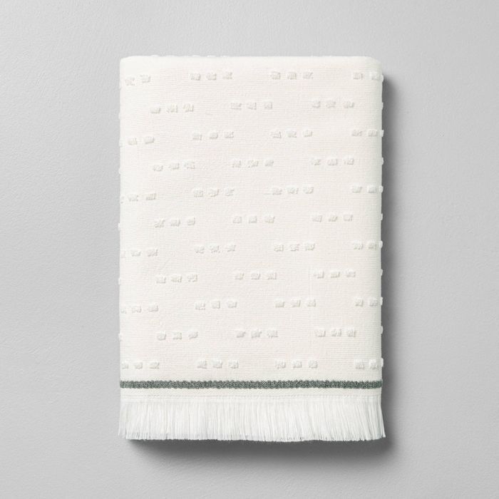 Fouta Texture Dots Bath Towels Sour Cream/Railroad Gray - Hearth & Hand™ with Magnolia | Target