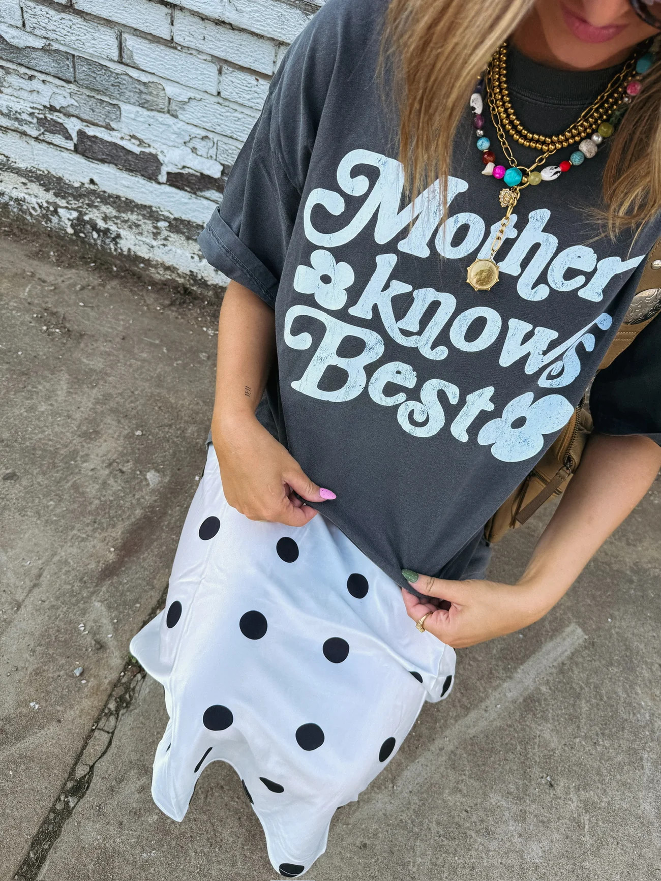 ETTA OG | mother knows best graphic tee - charcoal / white | Etta+East