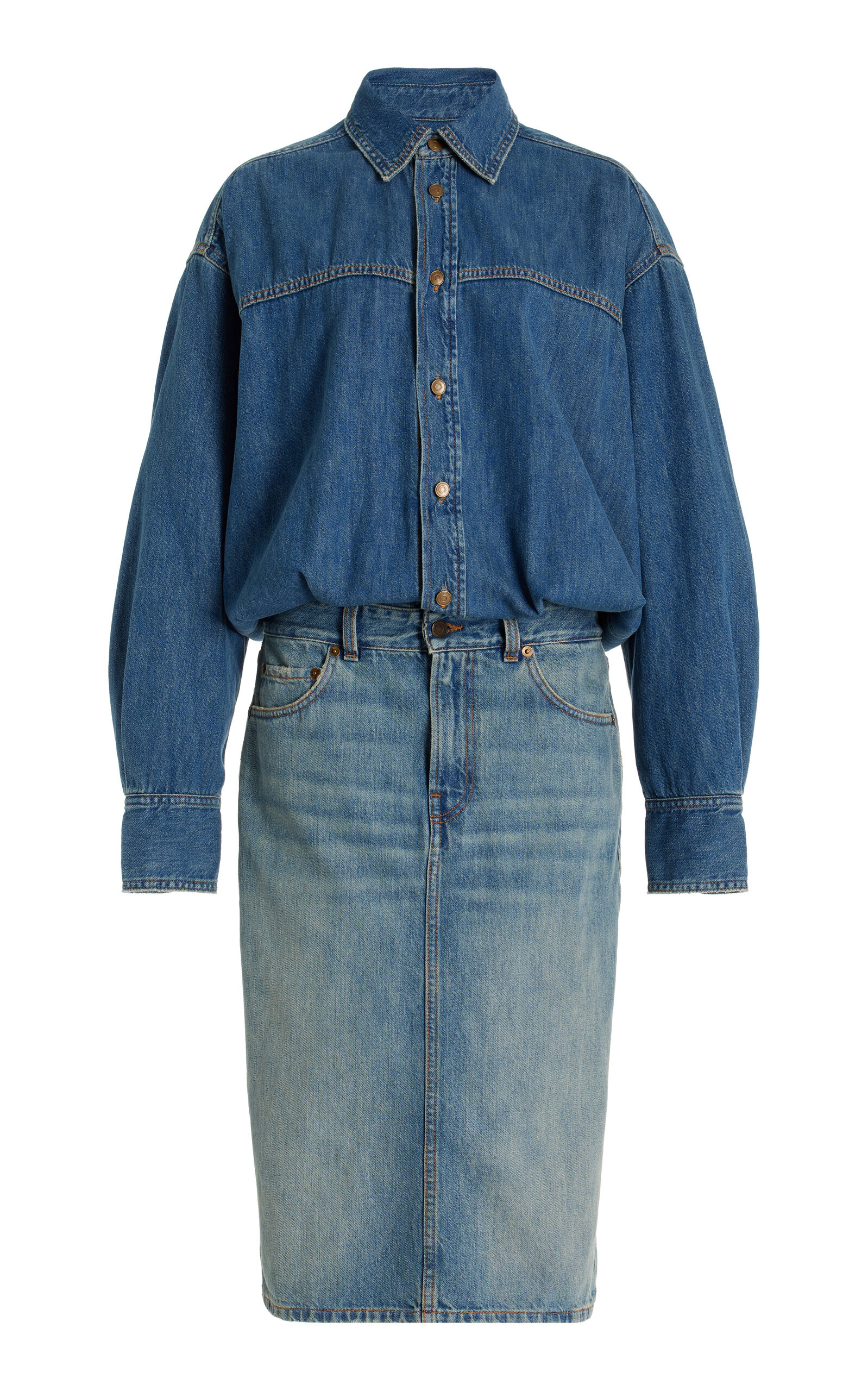 Joelle Denim Midi Dress | Moda Operandi (Global)