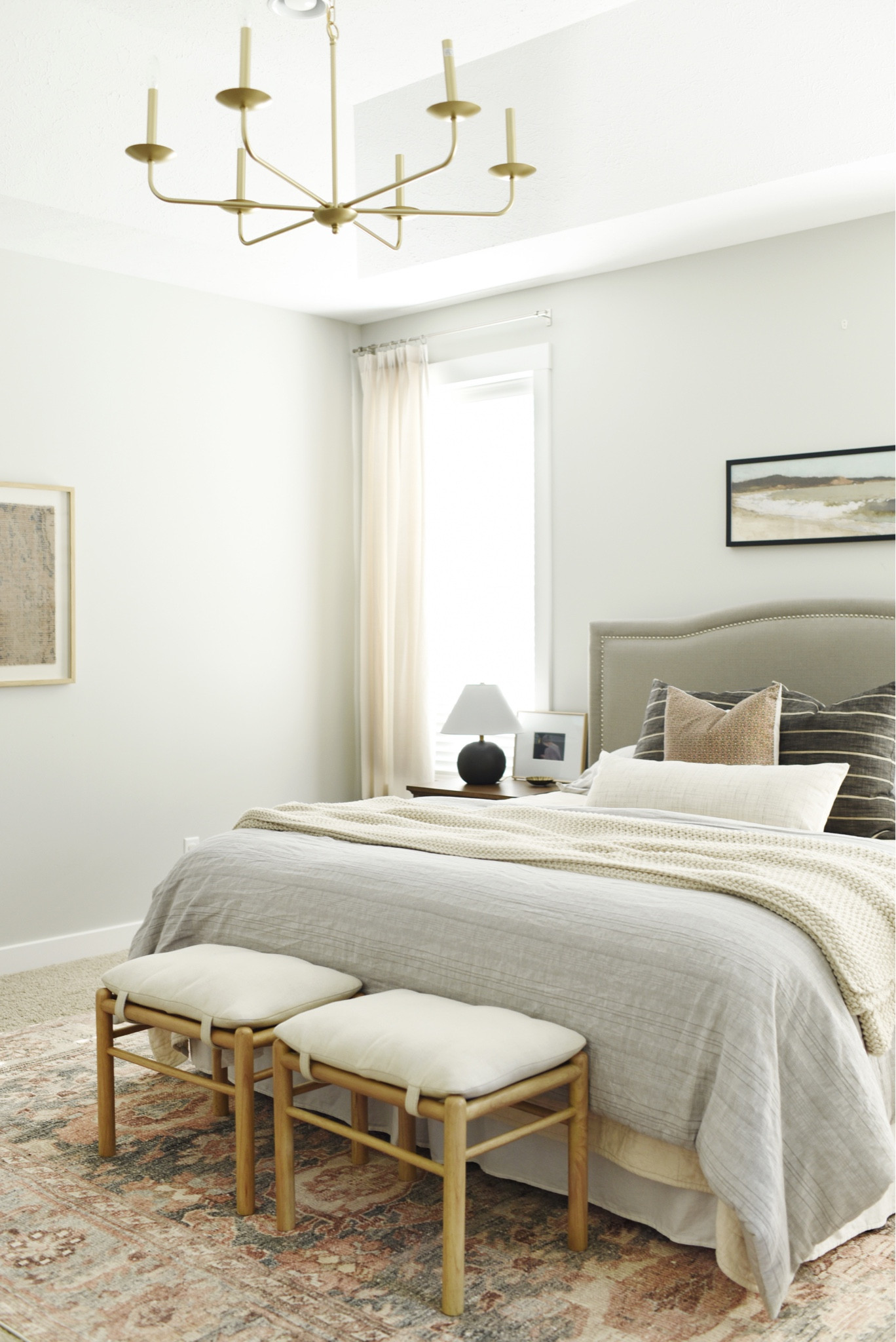 Primary bedroom, Studio McGee, Loloi rugs, Target, McGee & Co., Benjamin Moore, ottoman, comforter, duvet, Etsy, Casaluna

#LTKfamily #LTKhome #LTKsalealert