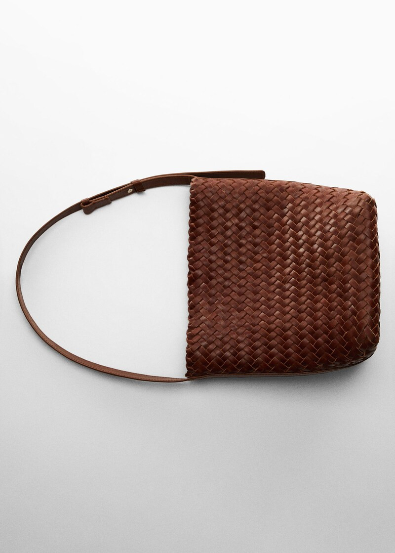 Braided leather bag -  Women | Mango USA | MANGO (US)