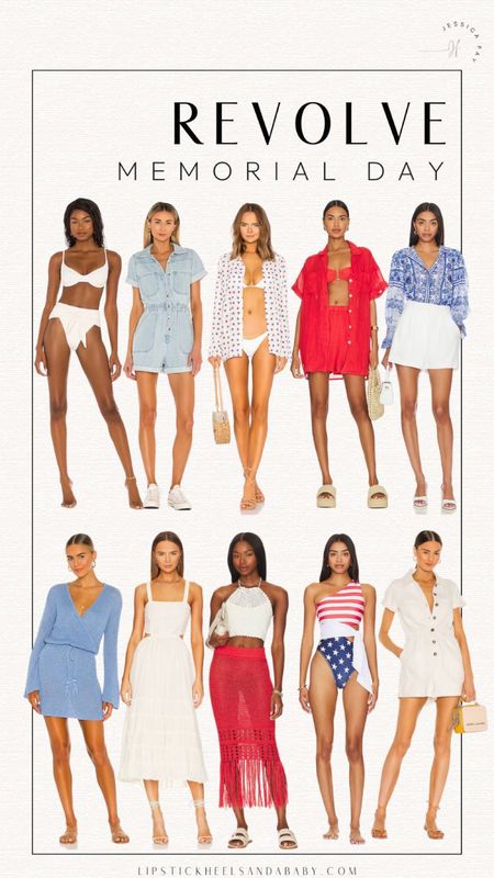 Revolve Memorial Day outfits patriotic outfits 4th of July outfit 4th of July outfits 

#LTKunder50 #LTKunder100