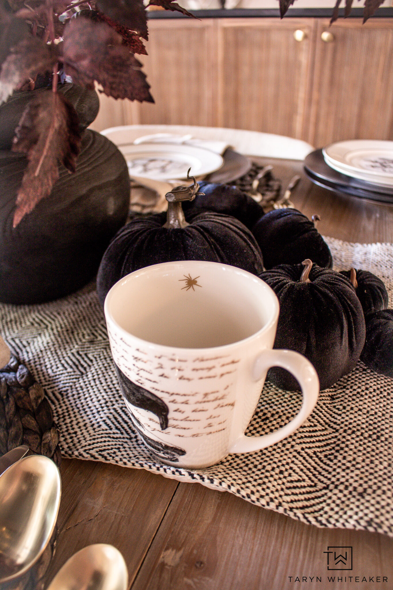 Halloween, but make it chic 🖤 Moody layers, elevated details, and just enough spooky to make this table feel ready for October.

#LTKSeasonal #LTKHome