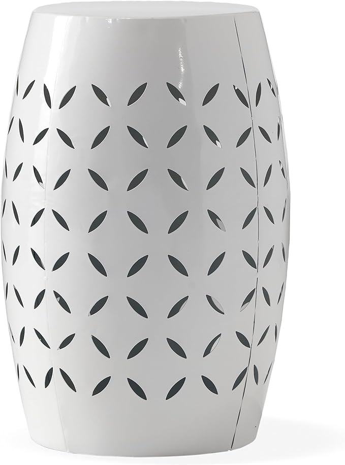 Christopher Knight Home Lilac Outdoor 12" Iron Side Table, White | Amazon (US)