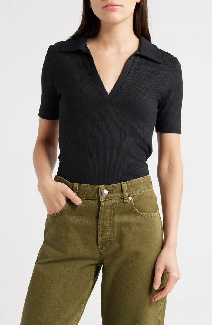 Drapey Rib Polo | Nordstrom