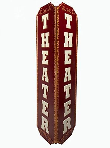 Vertical Expressions Vintage Vertical Theater Sign 6.6" x 23.75" Metal Embossed for Home Decor Movie | Amazon (US)