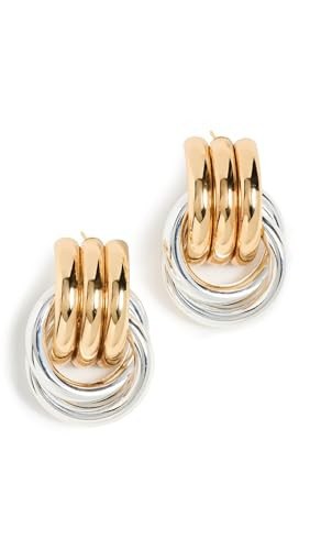 Heaven Mayhem Women's Double Knot Earrings, Gold/Silver, One Size | Amazon (US)