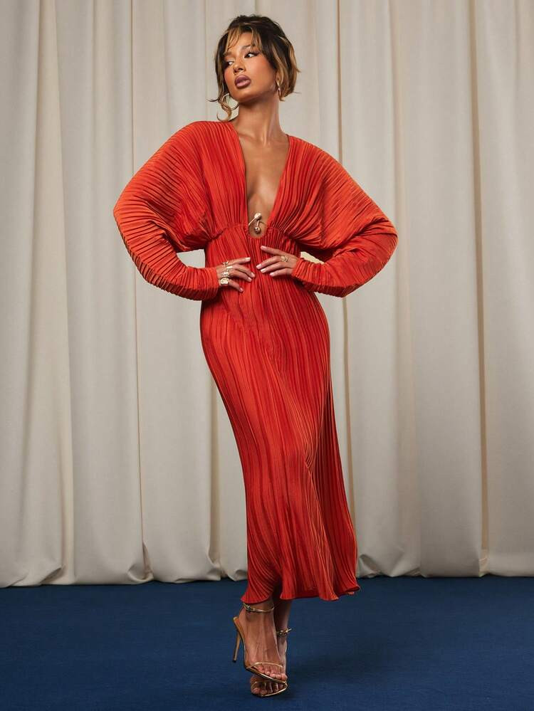 $29.49

-23%$38.09



Free Shipping

NYA SZN Dress Long Sleeve Deep V Neck Maxi Length Hardware S... | SHEIN