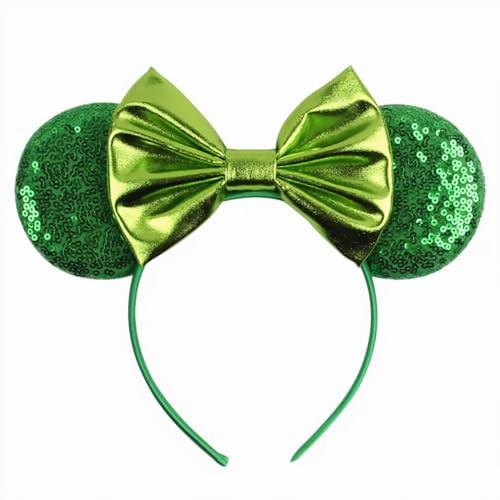 TTBLOCKS Cute Mouse Ears Headband For Holiday Party, Glitter Headband Costume Birthday Gifts For Kids Teens Adult Girls Women (Green) | Amazon (US)