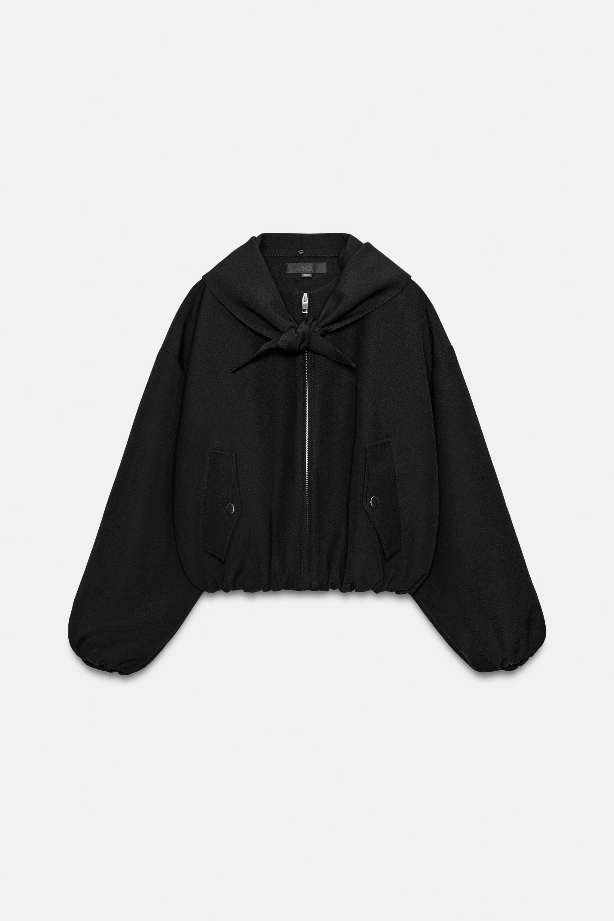 BOMBER JACKET WITH DETACHABLE SCARF | Zara UK