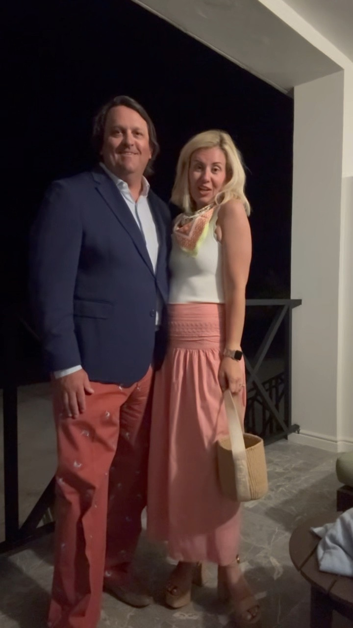 Outfit of the night! Obsessed with this look….tar-jay skirt, scarf from the zon, compression tank & fav neon earrings. I’m wearing xs in skirt & tank. 

My Larroude heels are 25% off with code Weekend25 

#LTKmomlife #LTKTravel #LTKdayinmylife