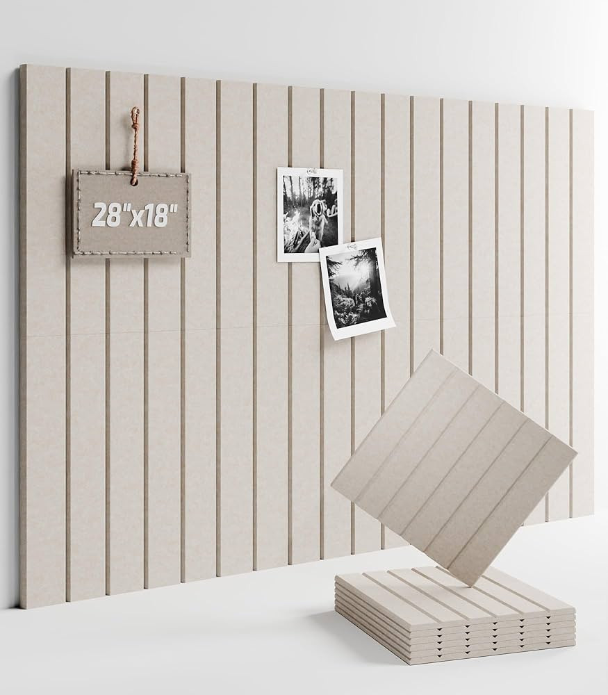 Felt Bulletin Board Tiles -28"x18" with 40 Adhesive Tabs, Cork Board Alternative for Office Decor... | Amazon (US)