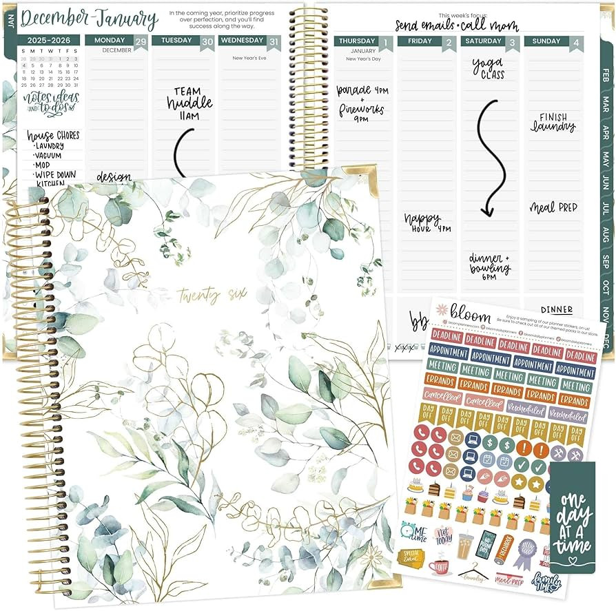 bloom daily planners 2026 Hardcover Calendar Year Goal & Vision Planner (January to December) - M... | Amazon (US)