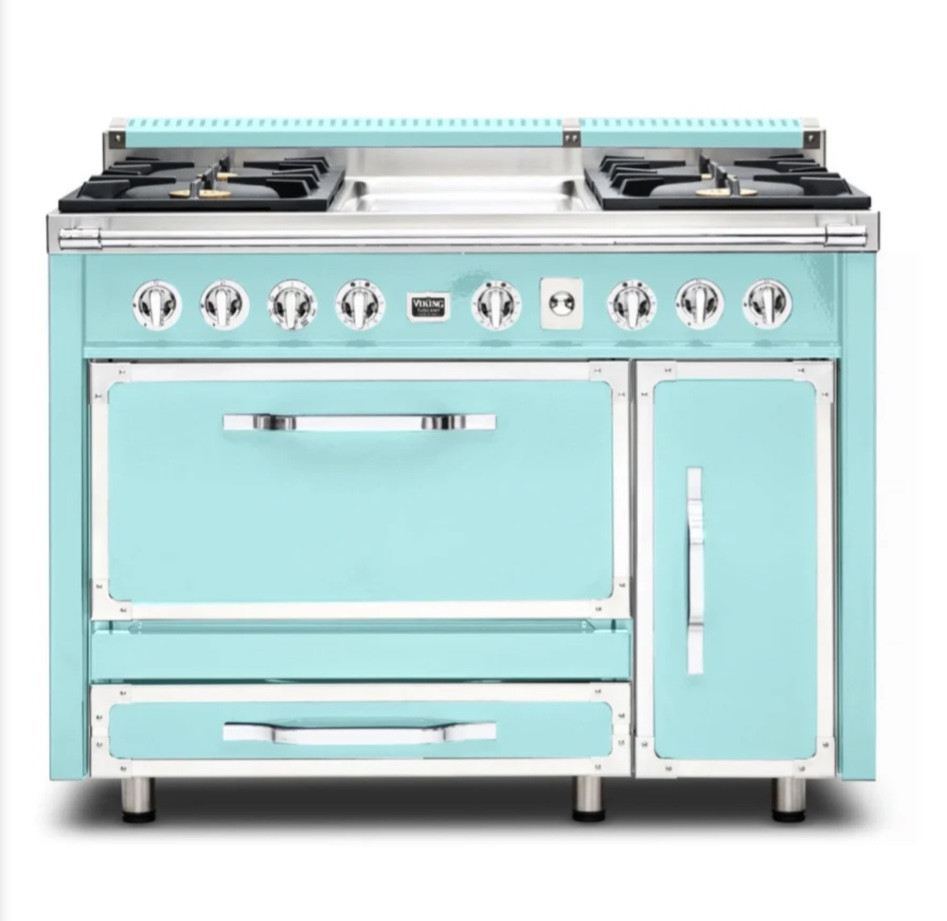 #viking #vikingtuscany #retrokitchen #turquoisekitchen #tealkitchen #tiffanyfbluekitchen #homeremodel #dreamkitchen #musthavekitchen #retroappliamces #luxurykiychen #tiffanybluehome 

#LTKhome #LTKFind #LTKfamily