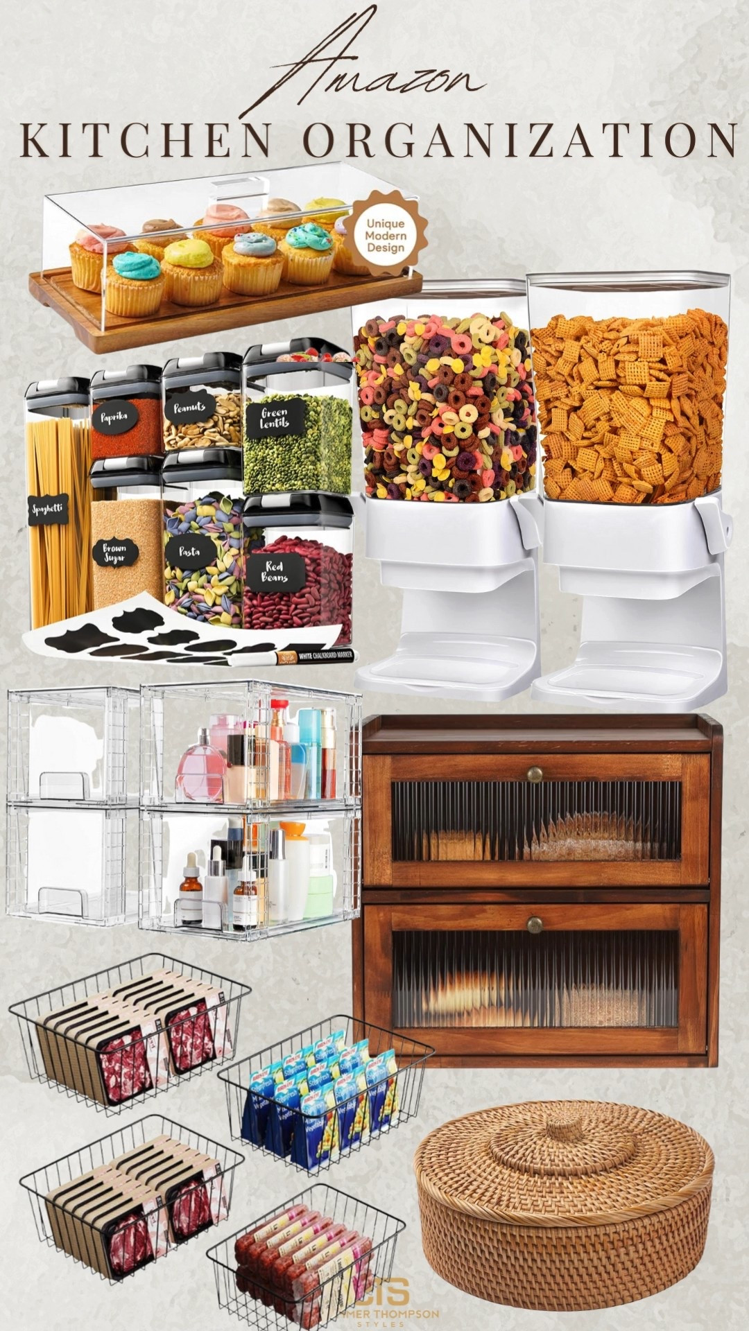 Aesthetic yet functional kitchen organization finds! 

Cereal dispenser bread box acrylic canisters trending home refresh organization finds 

#LTKSeasonal #LTKHome