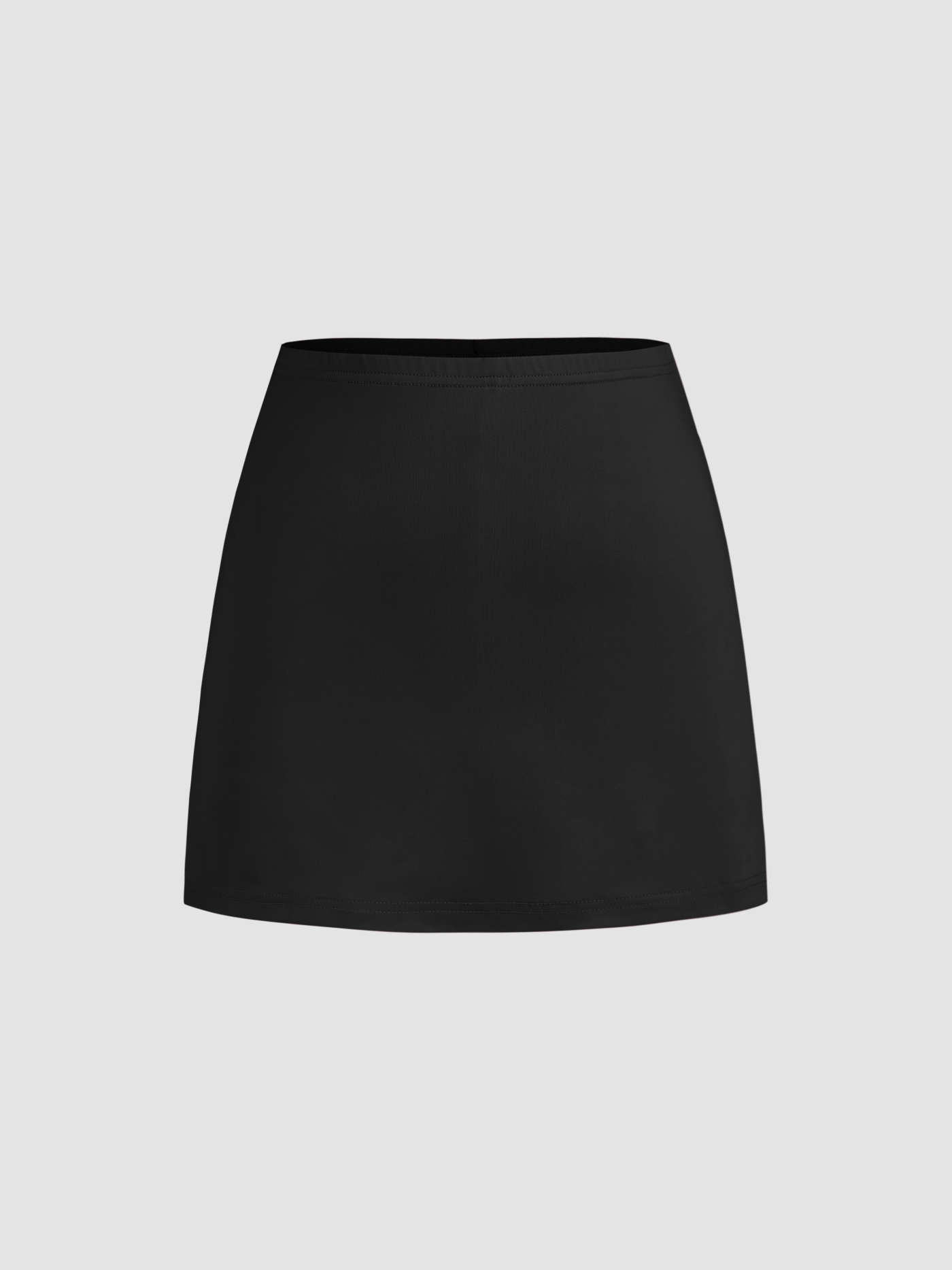 Mid Rise Split Solid Mini Skirt | Cider