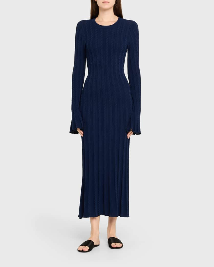 Sea Rhea Cable-Knit Midi Dress | Neiman Marcus