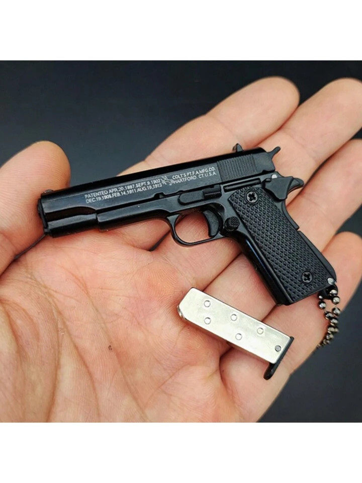 1911 Simulated Toy Model Gun Keychain Exquisite Mini Design Great Bag Decoration, Keychain Pendan... | SHEIN