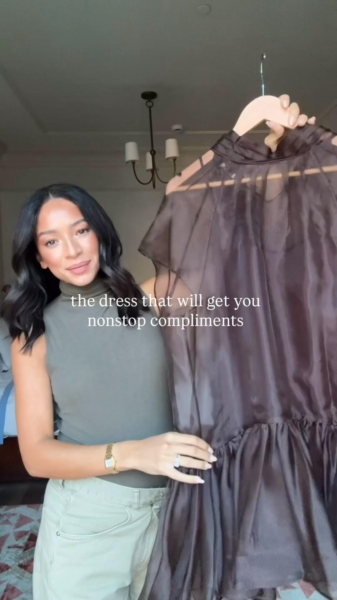 Perfect fall dress for a cocktail party or wedding guest dress depending on the attire and venue! Wearing size 4 mini dress 🤎

#LTKWedding #LTKSeasonal