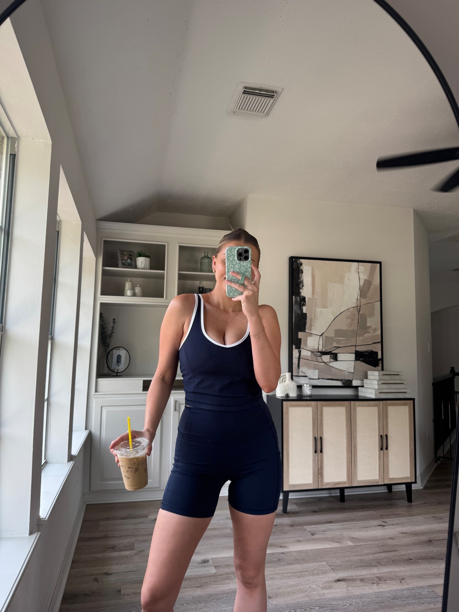 Activewear outfit for summer! This top has a built in bra shelf & pads and the bike shorts have pockets!! Wearing a size M in the set! 

#LTKStyleTip #LTKFindsUnder50 #LTKActive