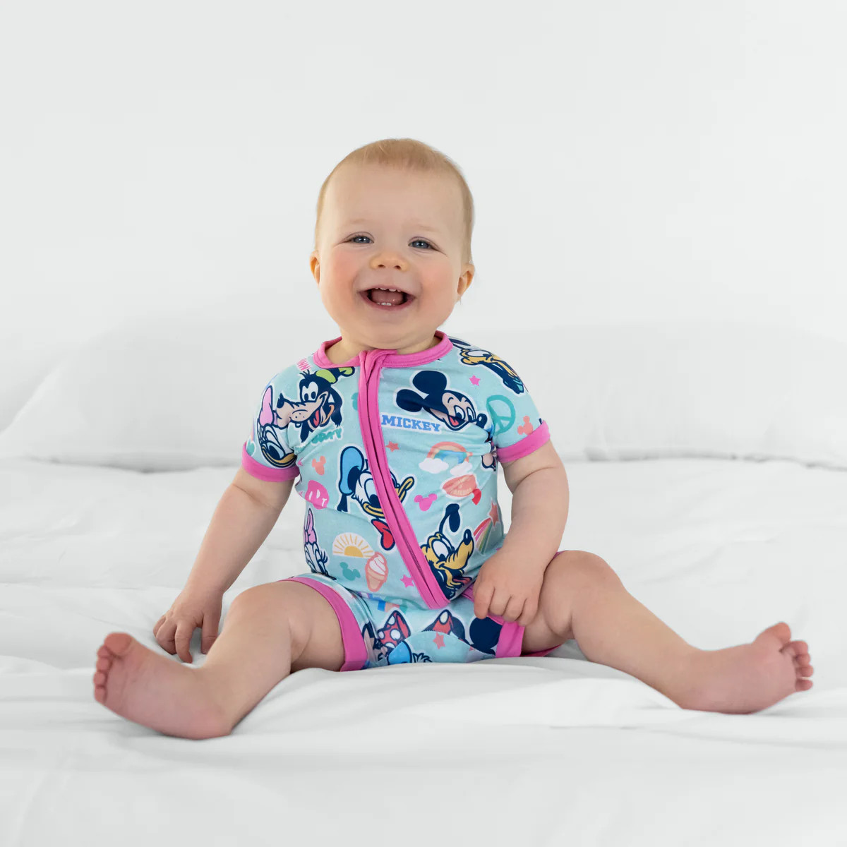Pink Disney Mickey's Clubhouse Shorty Zippy | Little Sleepies