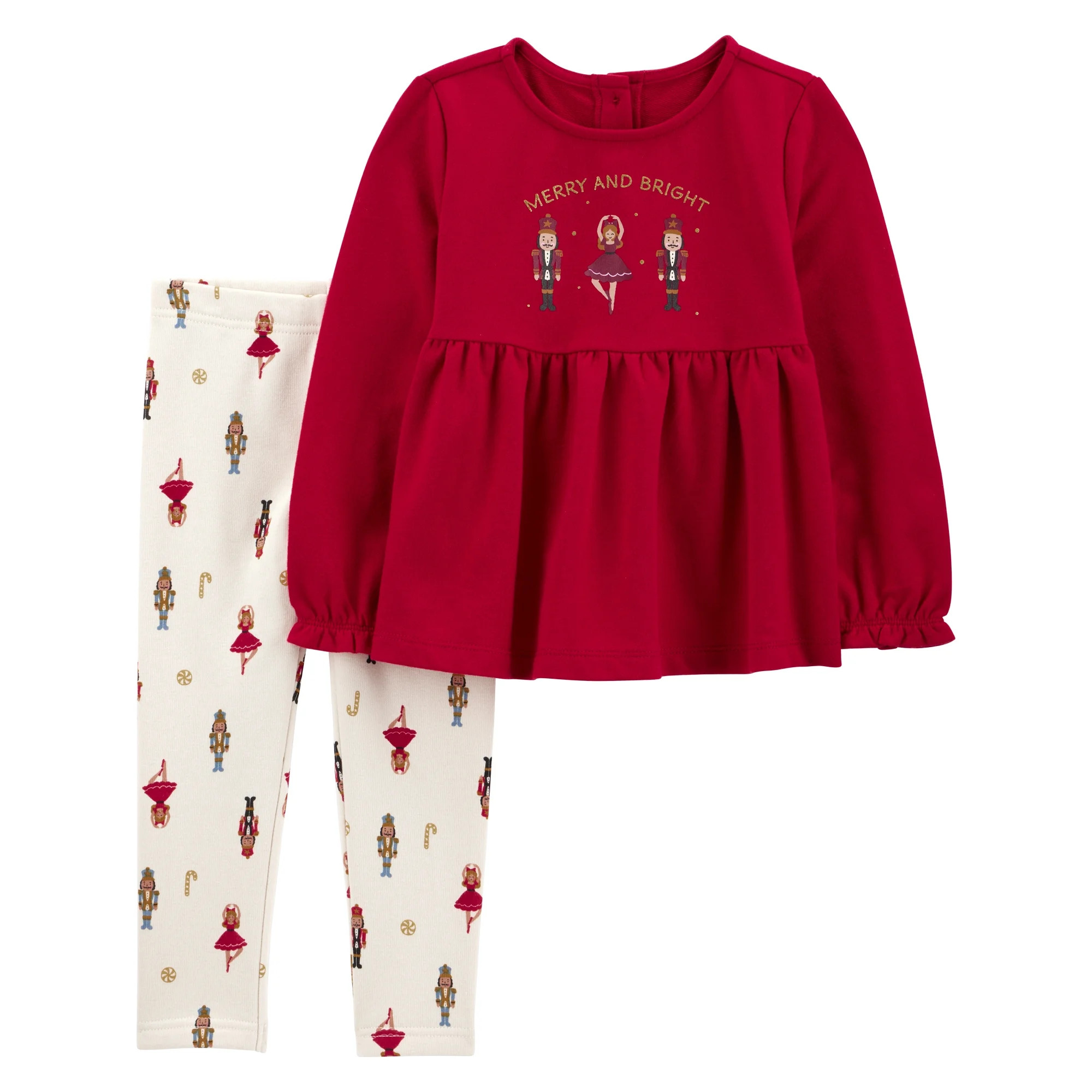Carter's Child of Mine Baby and Toddler Girl Holiday Outfit Set, 2-Piece, Sizes 12M-5T | Walmart (US)