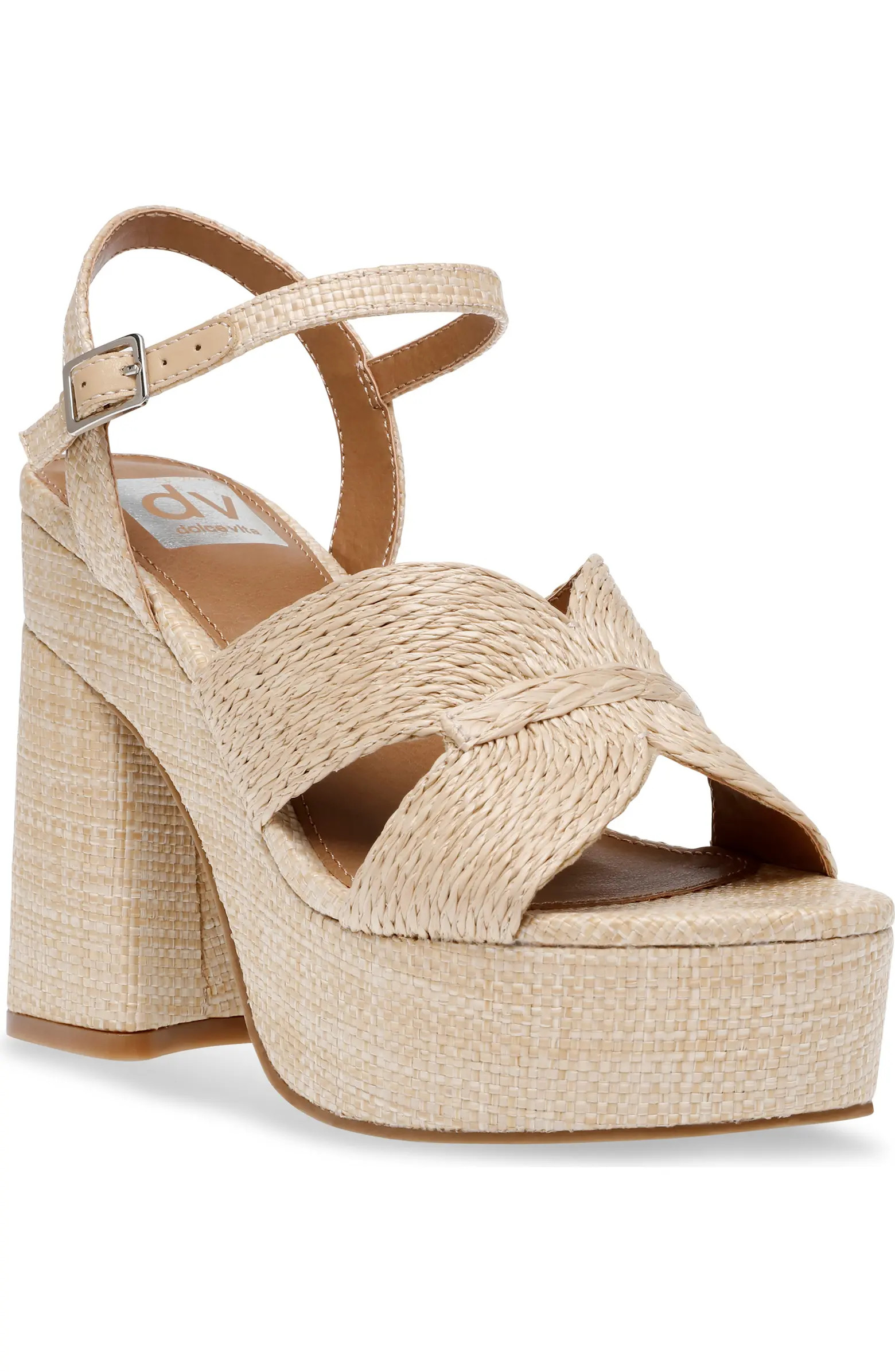 DV by Dolce Vita Wynston Raffia Platform Sandal (Women) | Nordstromrack | Nordstrom Rack
