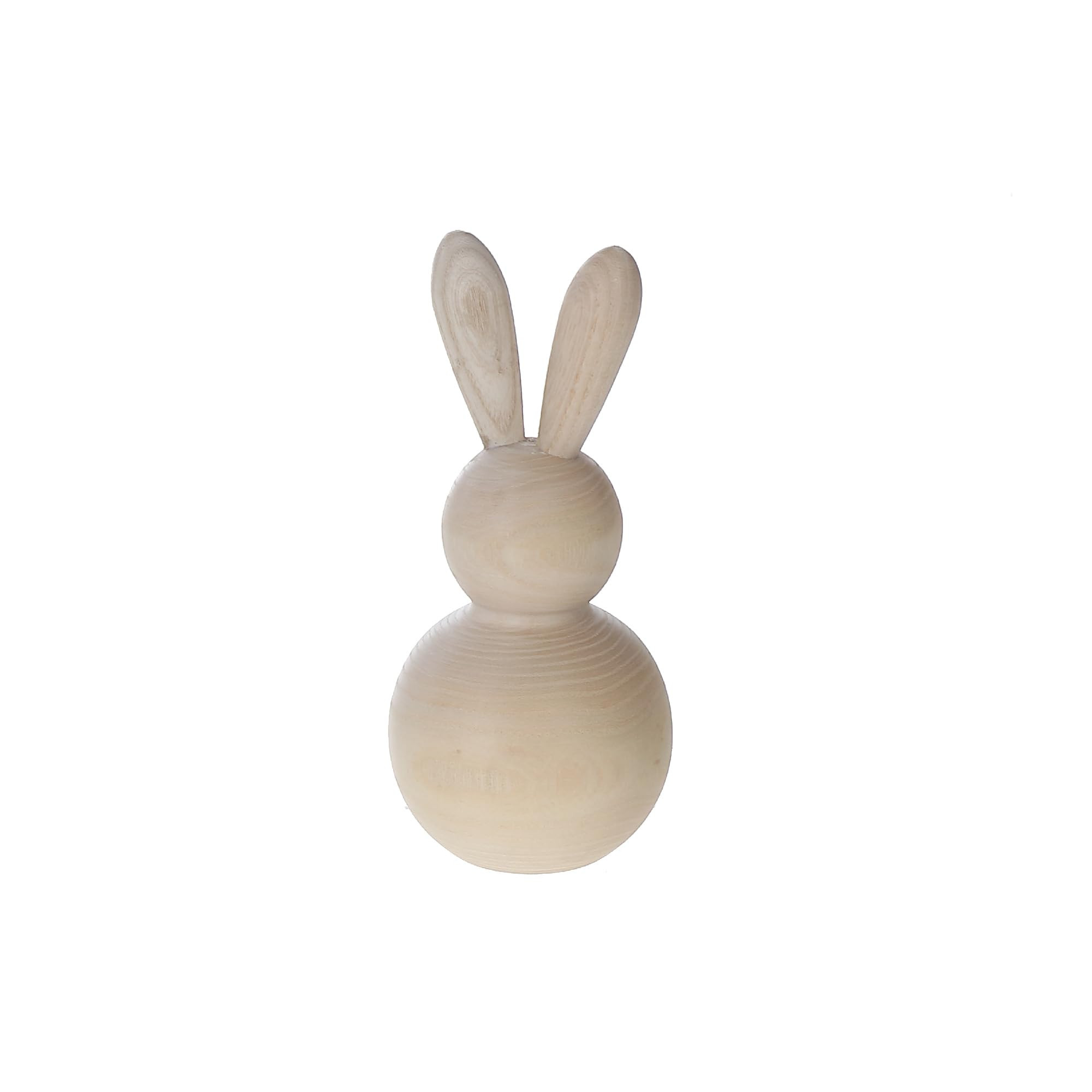 Natural Wooden Round Bunny Decor | Amazon (US)