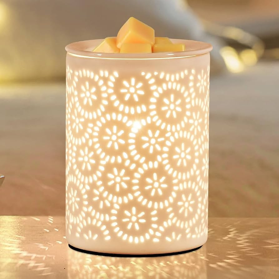 Floral Wax Melts Warmer, Ceramic Wax Warmer for Scented Waxes, Fragrance Oil WaxMelter, Electric ... | Amazon (US)