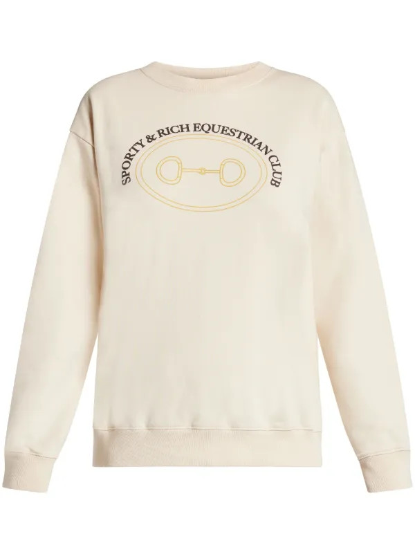 Sporty & Rich Equestrian Sweatshirt | White | FARFETCH | Farfetch Global