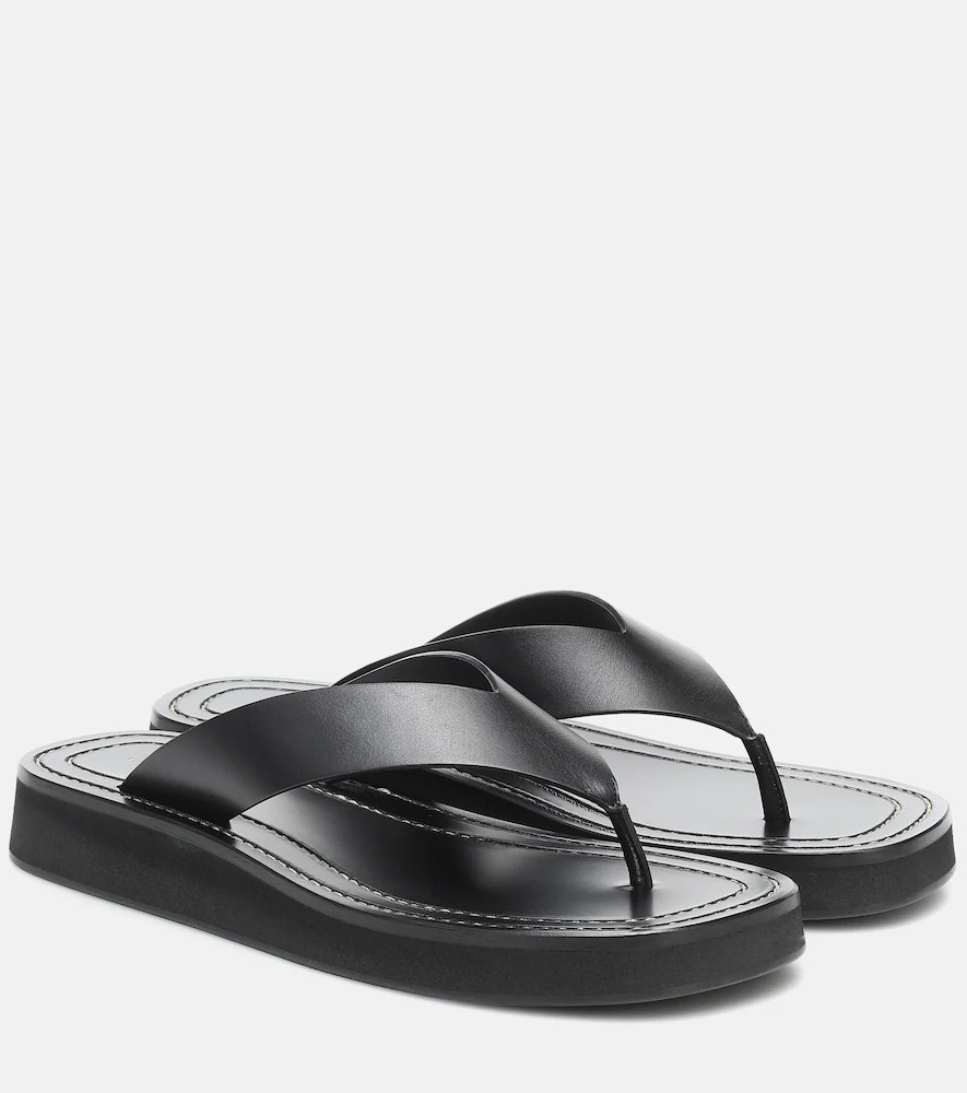 The Row Ginza leather platform slides | Mytheresa (US/CA)