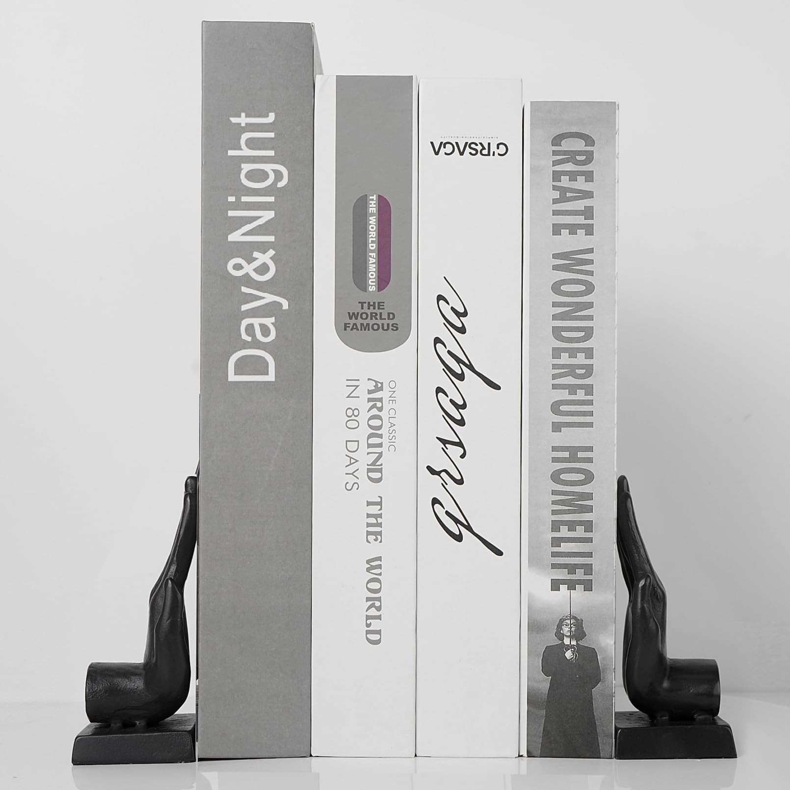 DreamsEden Small Cast Iron Hands Bookends Book Ends Compact Decorative Hand Bookend Set Vintage B... | Amazon (US)