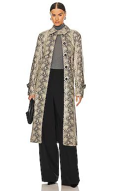 SIMKHAI Loretta Trench Coat in Macadamia Python from Revolve.com | Revolve Clothing (Global)