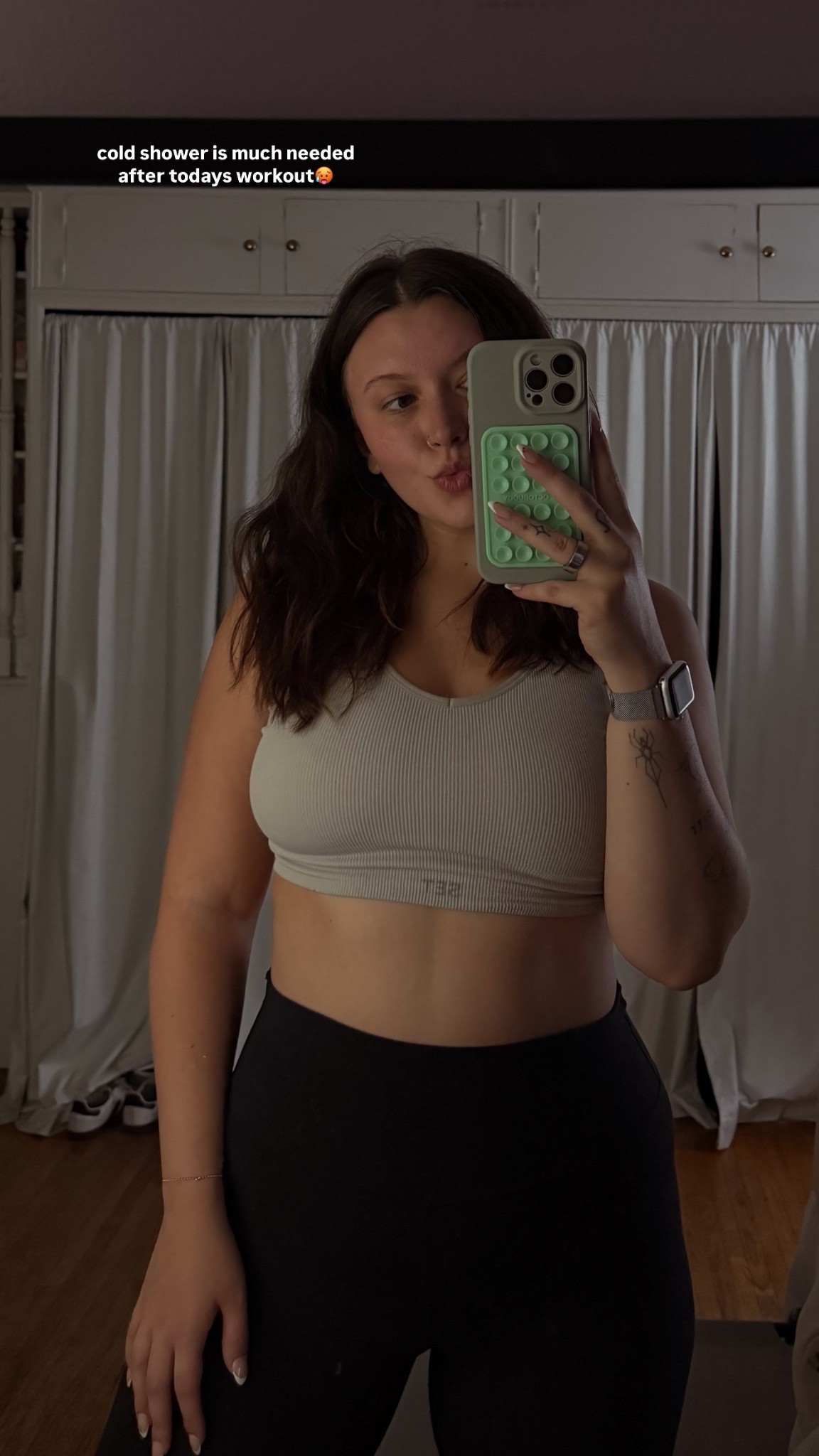 cold shower is much needed after todays workout🥵