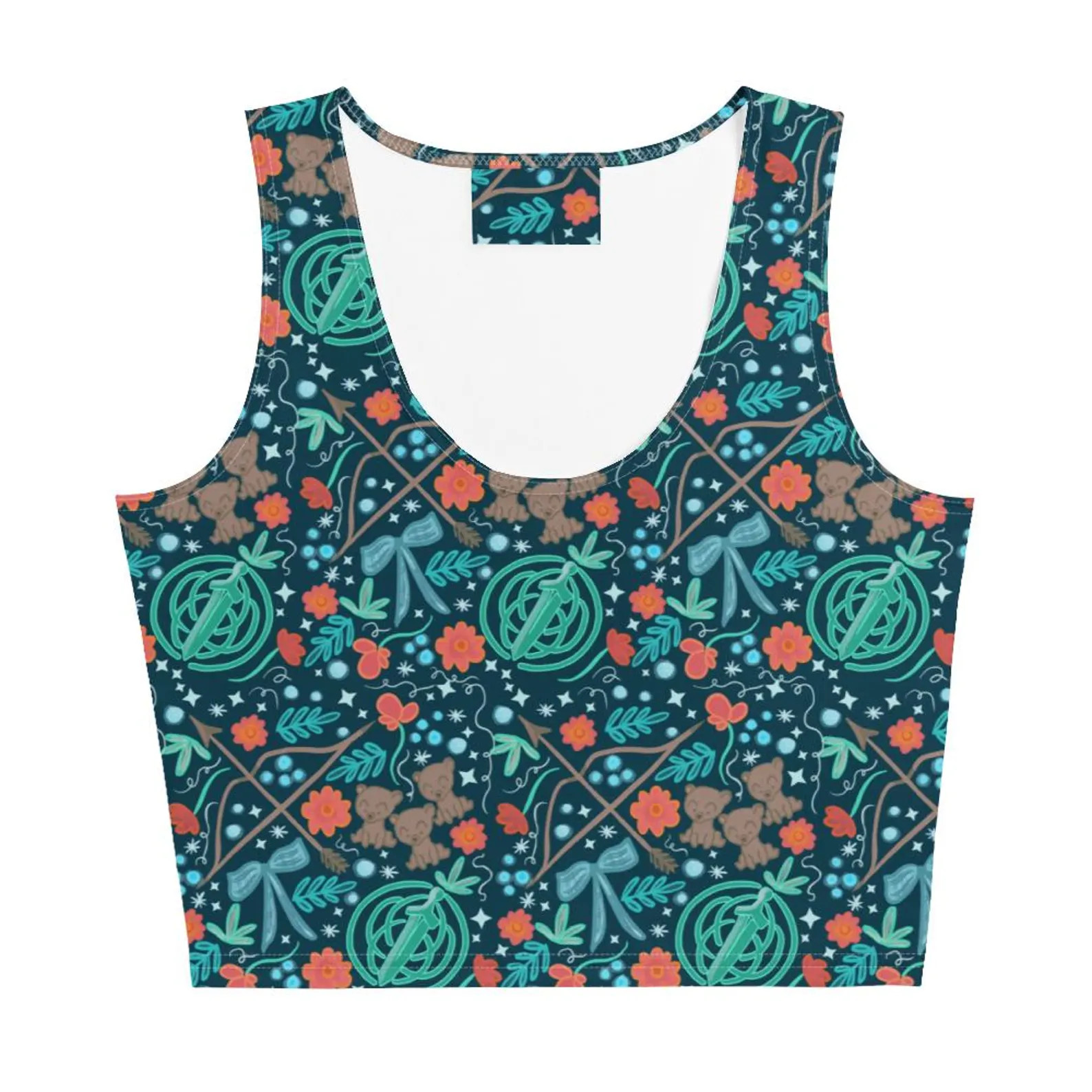 Brave Merida Crop Top Flowers and Arrows Dunbroch Clan Disney Crop Top | Etsy (US)