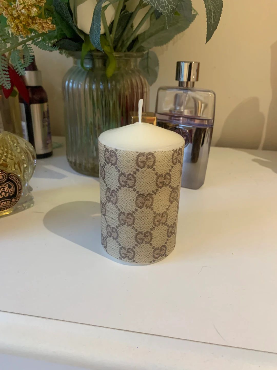 Funny Stylish Designer Style Bathroom Table Top Pillar Candle | Etsy (US)
