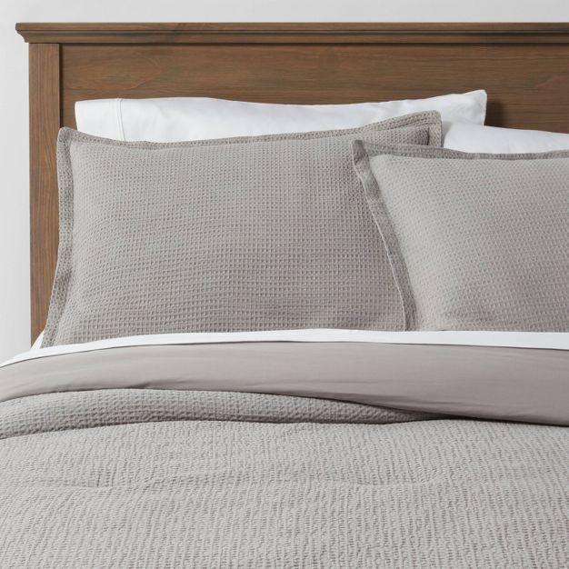 Washed Waffle Weave Comforter & Pillow Sham Set - Threshold&#153; | Target