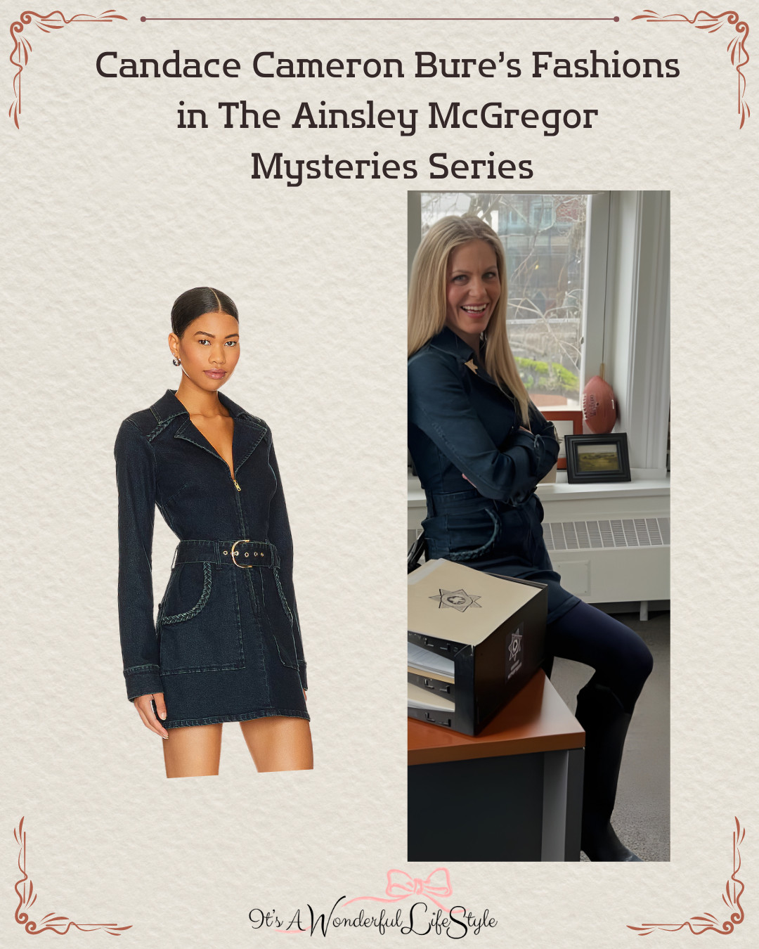 Get Candace Cameron Bure’s Denim dress straight from "Ainsley McGregor Mysteries" 

 #LTKdayinmylife #LTKootd #LTKSeasonal