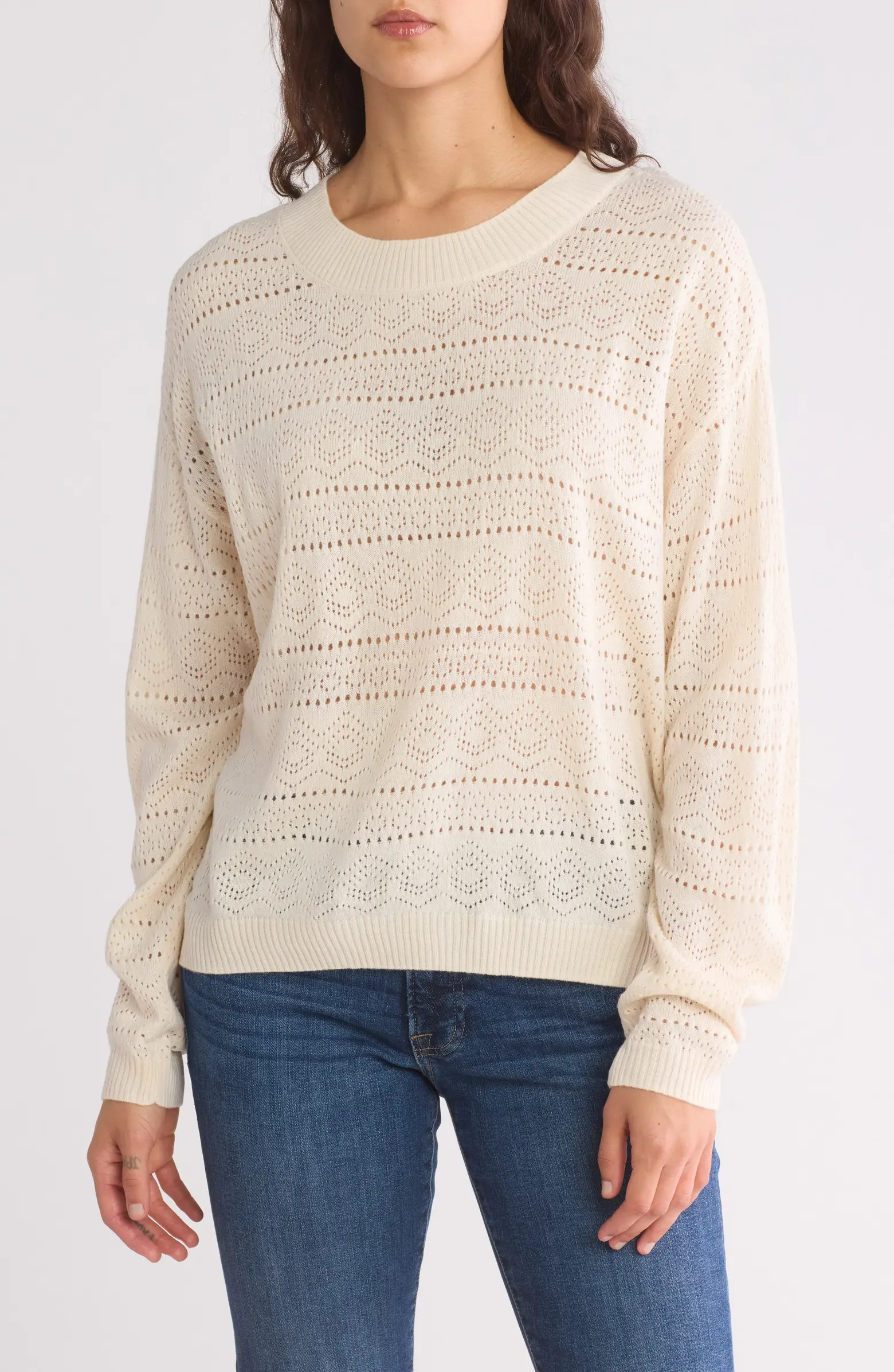 Daniel Rainn Horizontal Pointelle Knit Sweater | Nordstromrack | Nordstrom Rack