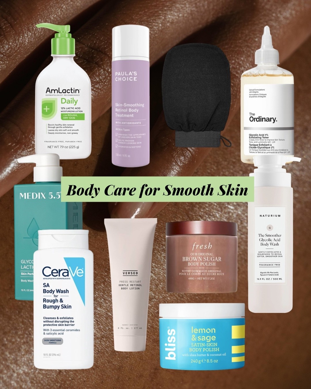 Get rid of rough, bumpy skin and improve overall skin texture and tone with these top body care products. 

If you’re suffering from keratosis pilaris aka strawberry legs, back acne, or just want to improve skin texture, these products can help. 

Boost your glow and get the smooth skin you crave with these top rated body care products.

#BodyCare #BackAcne #StrawberryLegs #Skincare #SmoothSkin

#LTKselfcare #LTKBeauty #LTKSaleAlert