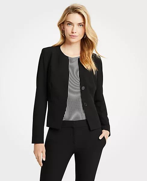 Seasonless Stretch Two Button Jacket | Ann Taylor (US)