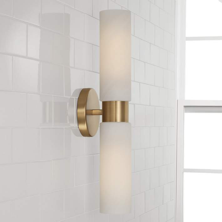 Capital Alyssa 20 1/2" High Aged Brass 2-Light Wall Sconce - #2168D | Lamps Plus | Lamps Plus