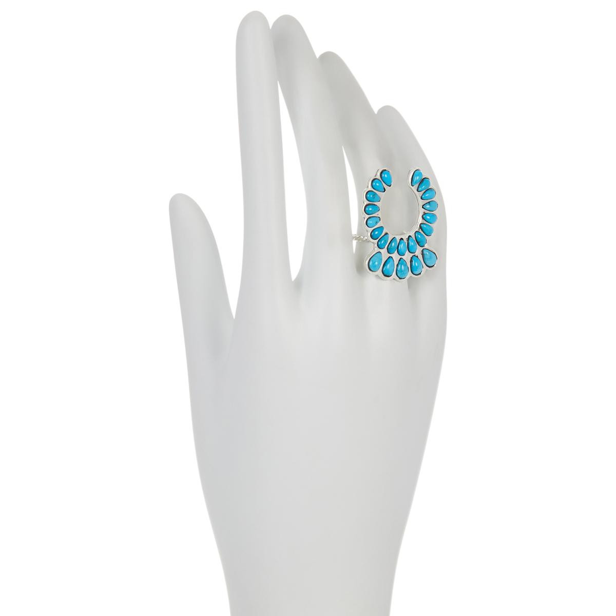 Chaco Canyon Sleeping Beauty Turquoise Sterling Silver Naja Ring - 20485390 | HSN | HSN